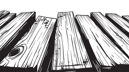 Abstract Background: Black and White Wooden Plank Vector