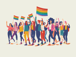 Obraz premium LGBTQ+ Pride: A Call for Unity and Equality in the Face of Diversity