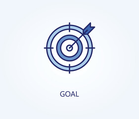 Goal vector, icon or logo sign symbol illustration.
