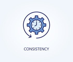 Consistency vector, icon or logo sign symbol illustration.