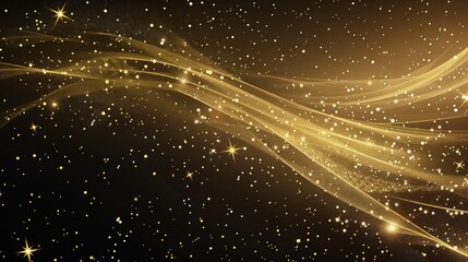 Obraz premium abstract wavy background with stars on dark