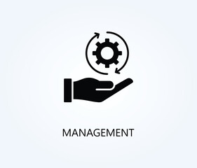 Management vector, icon or logo sign symbol illustration.
