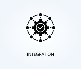 Integration vector, icon or logo sign symbol illustration.
