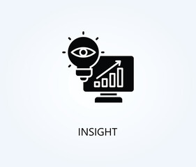 Insight vector, icon or logo sign symbol illustration.