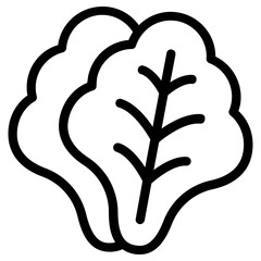 lettuce  icon, simple vector design
