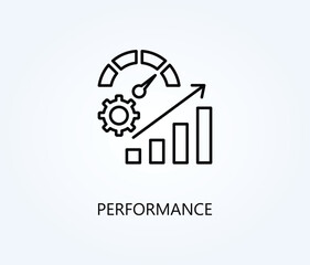 Performance vector, icon or logo sign symbol illustration.