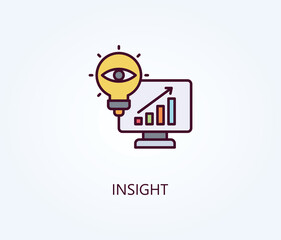 Insight vector, icon or logo sign symbol illustration.