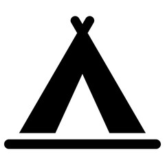 tent  icon, simple vector design