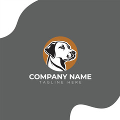 Dog minimalist modern illustration logo design