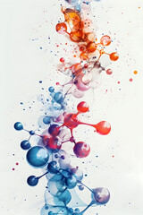 Captivating Watercolor Depiction of Nanomedicine s Targeted Drug Delivery Mechanisms on Isolated Background with Hyper and Cinematic Photographic