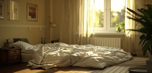 Fototapeta na wymiar bed in bedroom