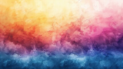 Abstract gradient horizon melding watercolor dreams with a hint of impressionism - obrazy, fototapety, plakaty
