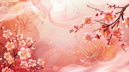 cherry blossoms abstract background