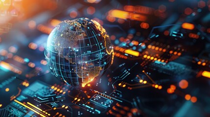 background with global internet 