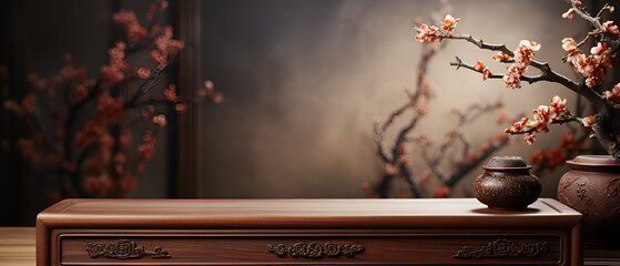 Chinese Style Background with Traditional Elements