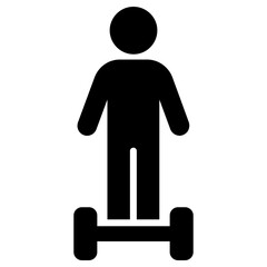 hoverboard  icon, simple vector design