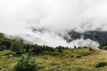 Alpen im Regen