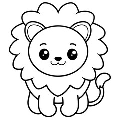 Happy Lion Drawing