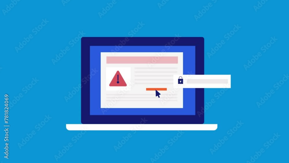 Poster cyber security, install ssl certificate to website, safe browsing experience, video animation concep