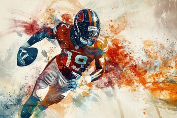 Abstract american football player 