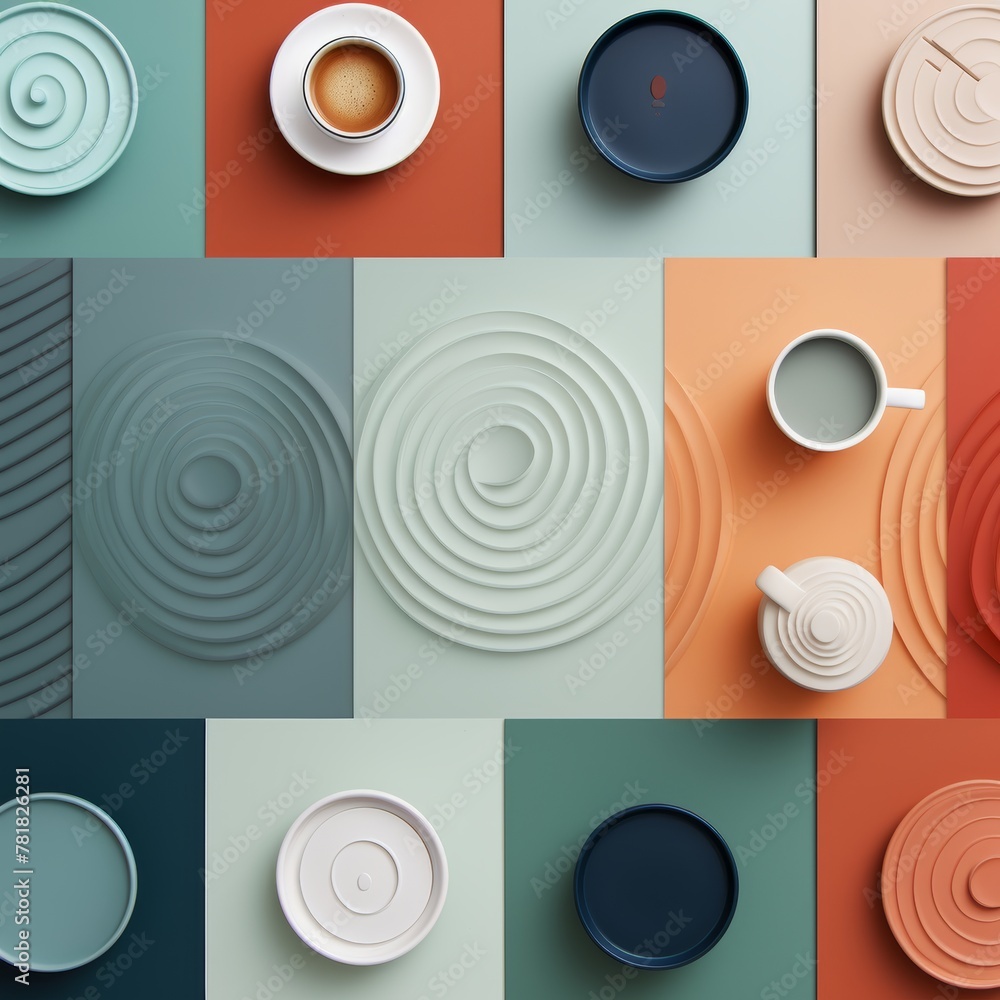 Poster design unique seamless patterns with tablets as your design theme for creative projects
