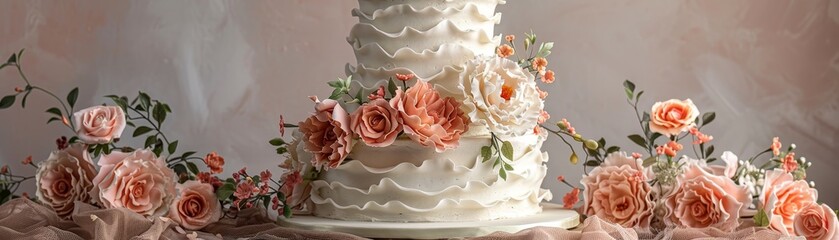 The whimsical, bohemian cake featured layers of pastel buttercream, adorned with hand painted flowers and a unique topper.