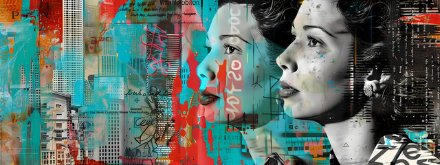 Fototapeta premium Urban Heartbeat: The Colors of Emotion