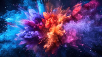 A colorful explosion of light and color
