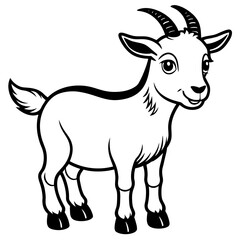Goat Line Art Vector