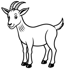 Goat Line Art Vector