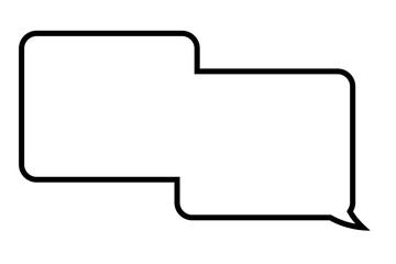 シンプルな吹き出し　角丸四角3