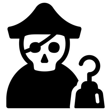 pirate  icon, simple vector design