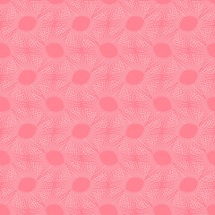 Seamless monochrome geometric pattern. Pink and coral ornament. - 781832223