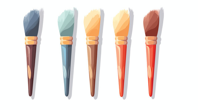 Paint brush icon design vector 2d flat cartoon vact