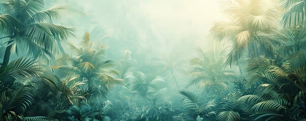 Evoke a sense of relaxation and tranquility with this mesmerizing abstract background, showcasing tropical trees in muted tones.