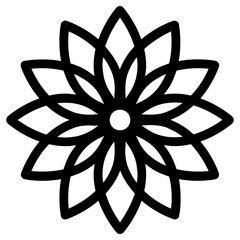 mandala  icon, simple vector design