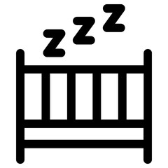 cot  icon, simple vector design - obrazy, fototapety, plakaty
