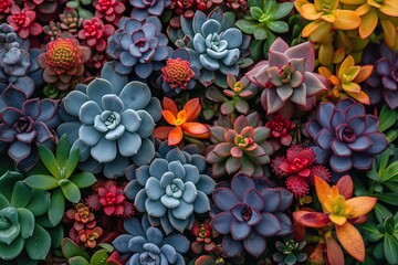 colourful succulent plants background,