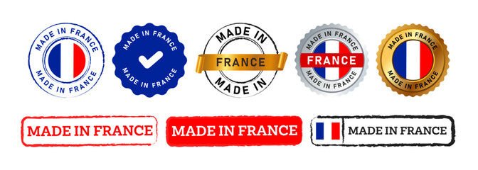 made in france stamp and seal badge sign for country product business manufactured