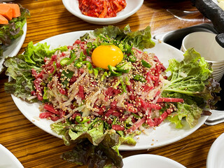 Beef Tartare Korean Food 生拌牛肉 ユッケ