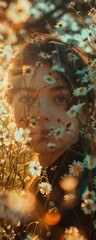 Enchanted garden, flowers whispering secrets, creatures with knowing eyes watching over Photography, Golden Hour, Lens Flare