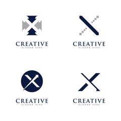 Letter X logo vector design template, Business logo symbol