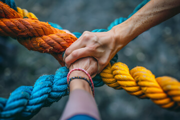 Colodrul ropes connected. The symbol of partnership.
