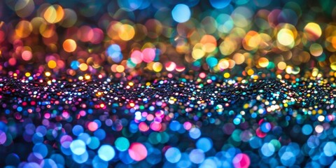 Vibrant bokeh lights creating a beautiful and festive abstract background.