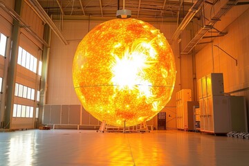 artificial sun in the laboratory. alternative energy source, future technologies, science