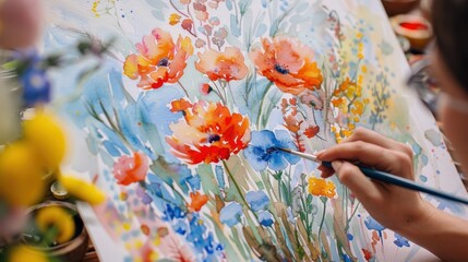 watercolor flower workshop series where participants can learn the art of watercolor painting and create their own floral masterpieces under the guidance of a skilled artist 