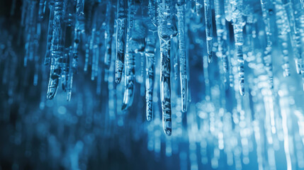 High-resolution image of cyber icicles, data frozen in time, a chilling reminder of the temporal nature of digital archives,