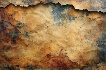 Old brown background with distressed vintage grunge texture and watercolor paint blotch design