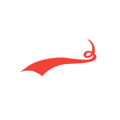 Obraz premium red swish swirl shape