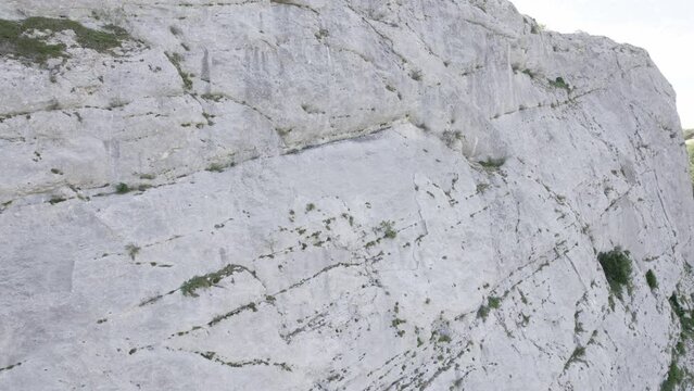 Aerial Shot of Chironne Via Ferrata at Col de Rousset in Vercors Mountains